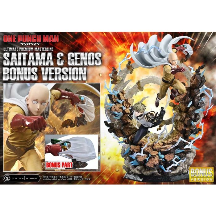 One-Punch Man Premium Masterline Series Statue 1/4 Saitama & Genos DX Bonus Version 73 cm 