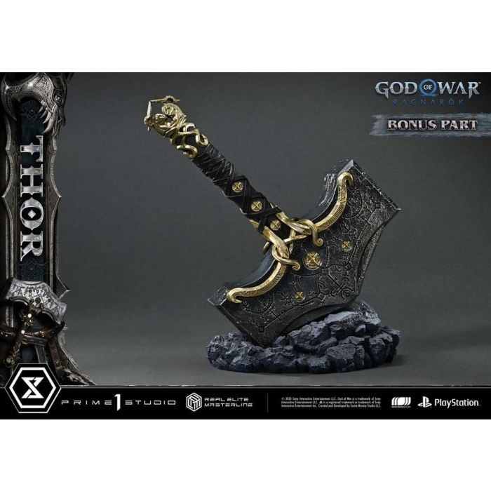God of War: Ragnarök Real Elite Masterline Series Statue 1/3 Thor Deluxe Bonus Version 105 cm