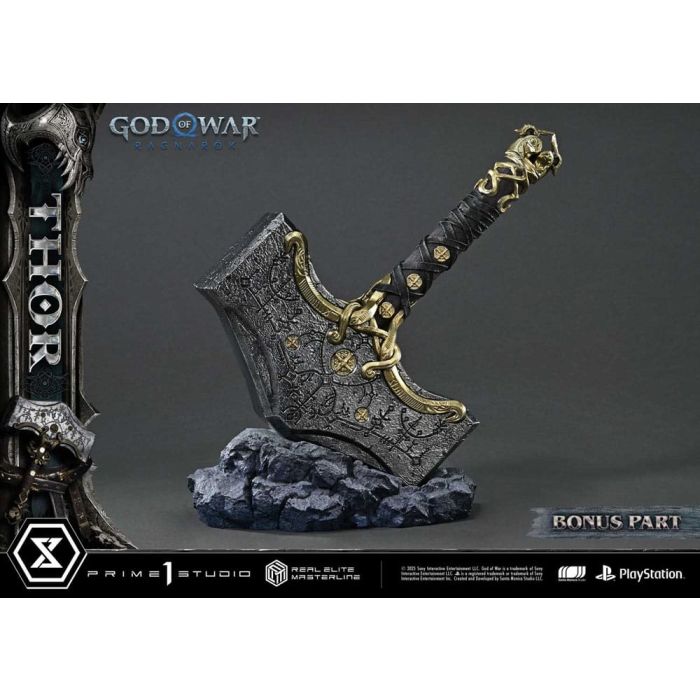 God of War: Ragnarök Real Elite Masterline Series Statue 1/3 Thor Deluxe Bonus Version 105 cm